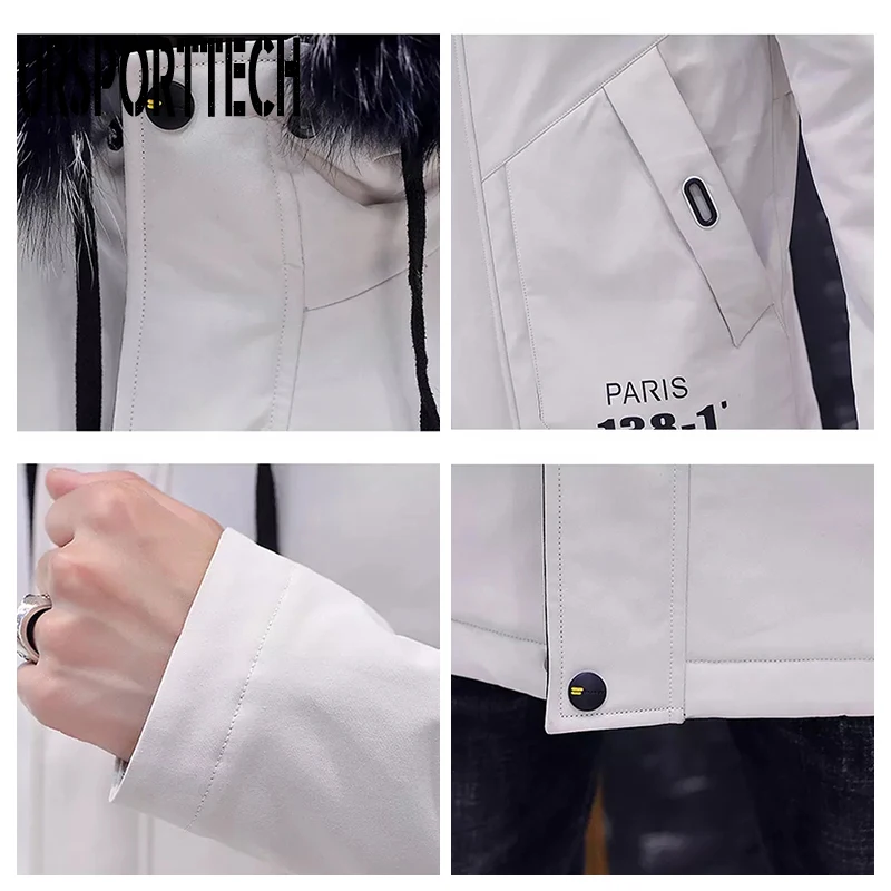 2020 Mens Winter Jacket Men Parkas Plus Size Casual Warm Thick Fur Collar Hooded Jacket Men Luxury Outwear Waterproof Parka Coat