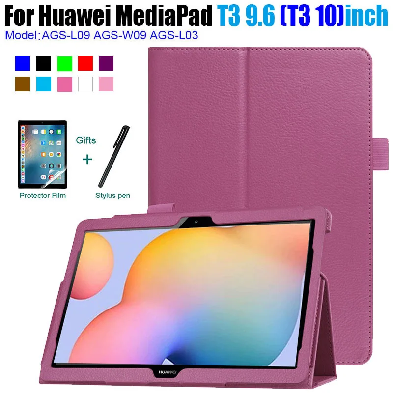 Умная подставка из искусственной кожи для Huawei Mediapad T3 10|Чехлы планшетов и
