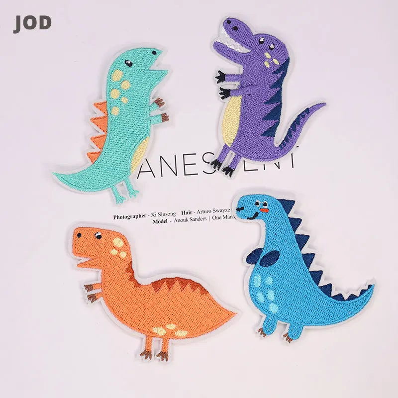 8 шт. нашивки с вышивкой динозавра из мультфильма на одежде Детские значки для