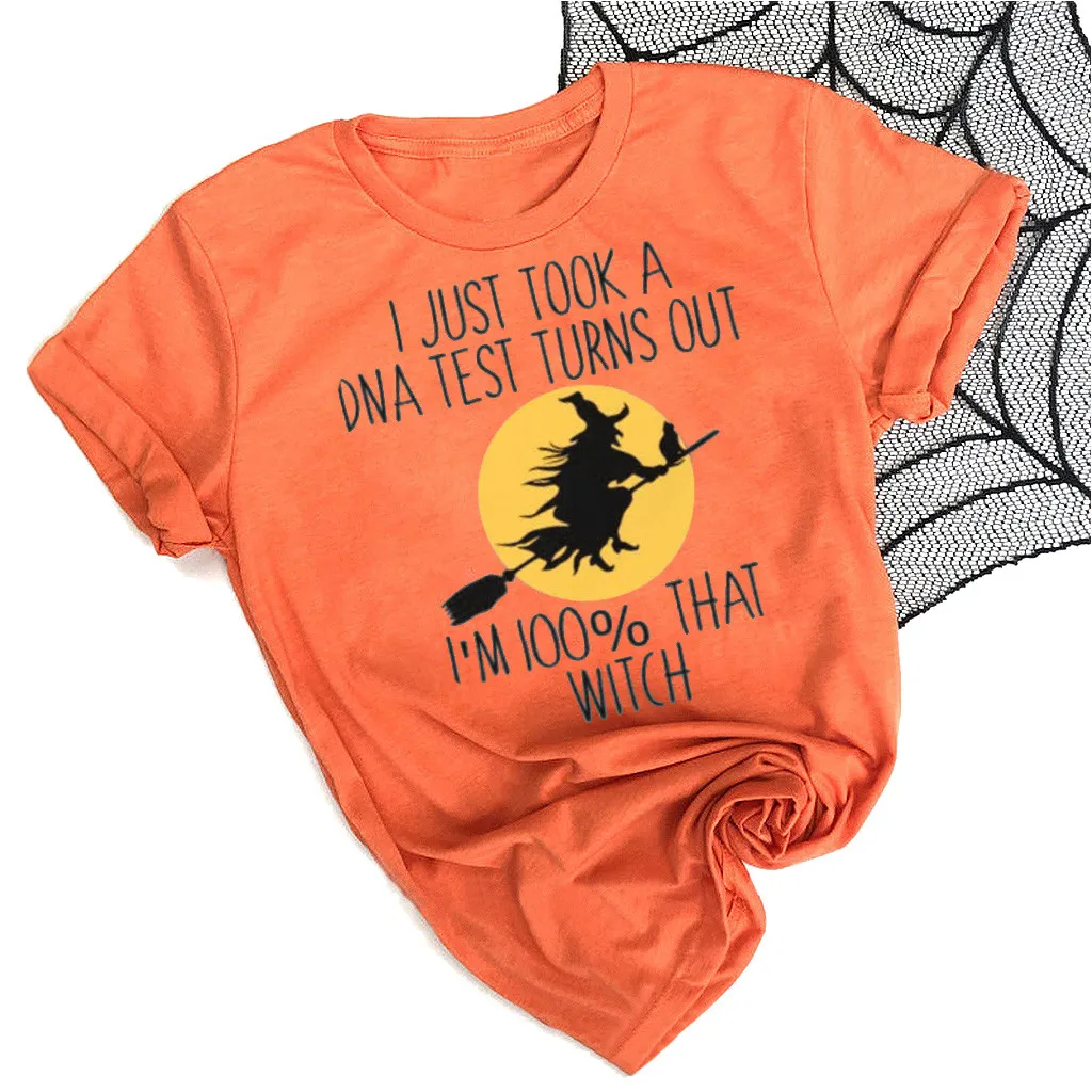 Женская футболка с круглым вырезом оранжевая Повседневная Туника коротким