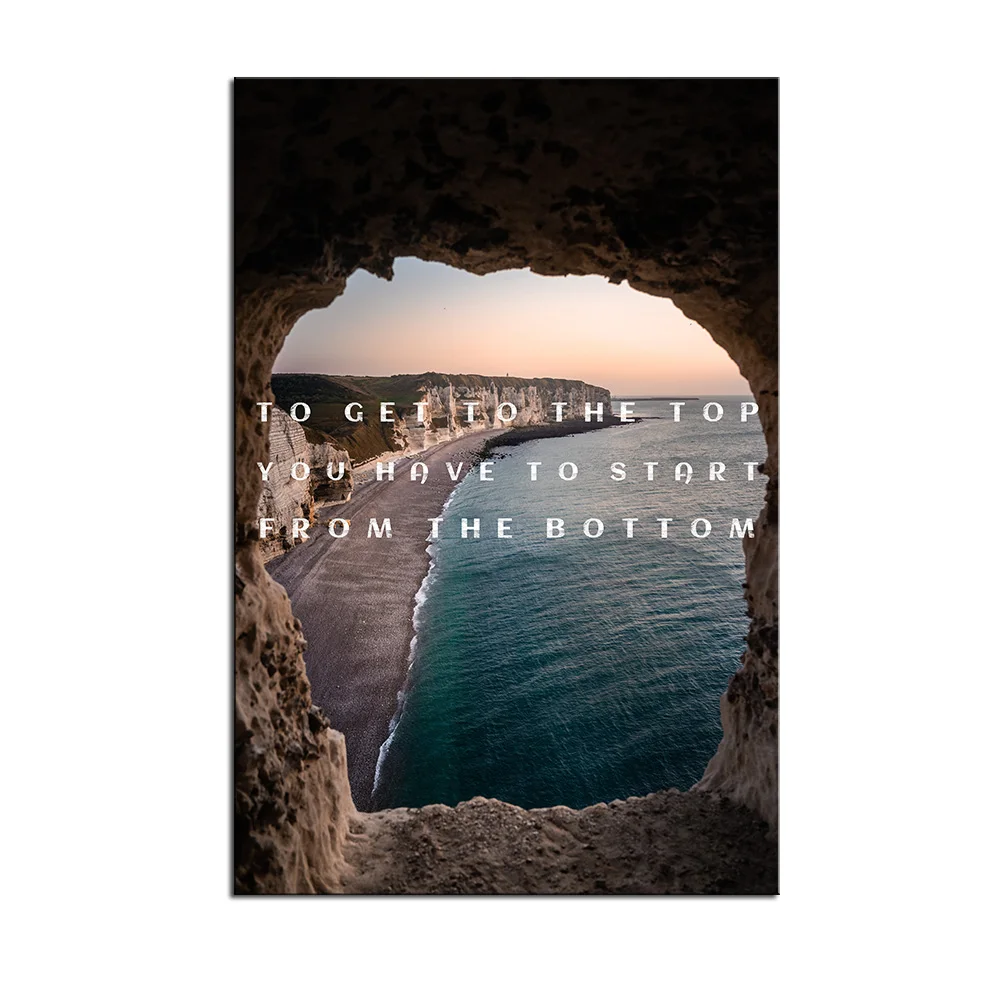 

Quotes Canvas Art Print Inspiration Poster Wall Picture for Home Wall Decor Wall painting Art The Bottom home decor No frame