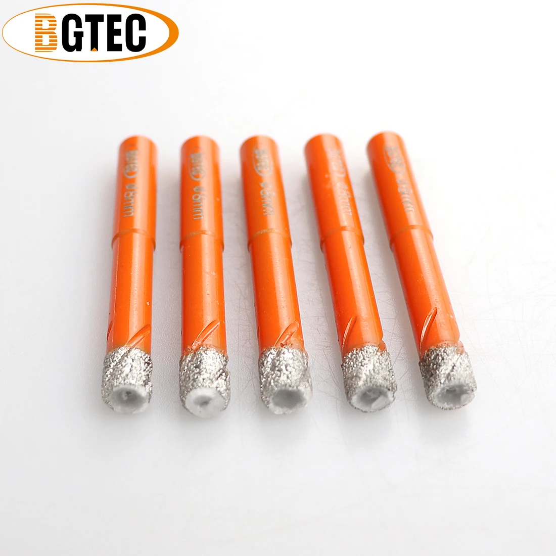 BGTEC 10 шт./компл. 8 мм сухие вакуумные пайки сверла с круглым хвостовиком Алмазные