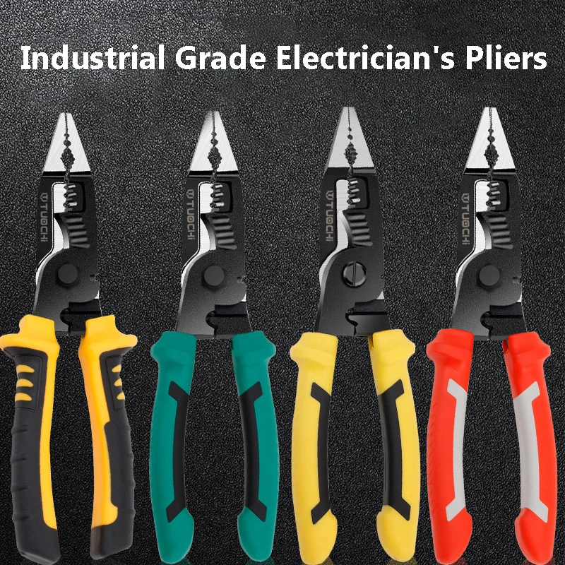 

Многофункциональные плоскогубцы промышленного класса, плоскогубцы для электриков с 9 острыми проводами, бытовые ручные инструменты, 4 цвет...
