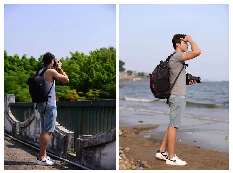 Roadfisher большой водонепроницаемый профессиональный рюкзак для камеры DSLR SLR