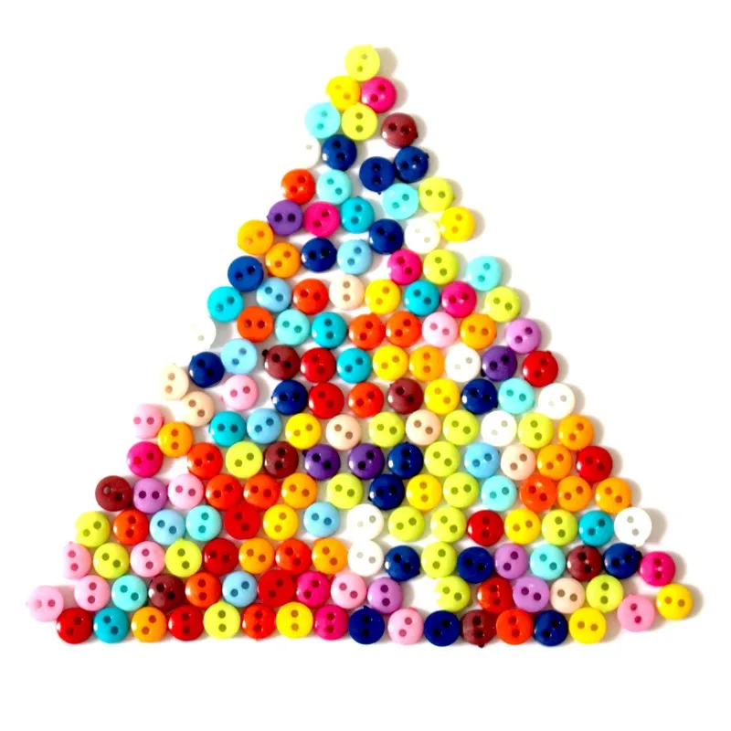 600 шт./лот 6 мм круглые полимерные мини крошечные пуговицы швейные инструменты