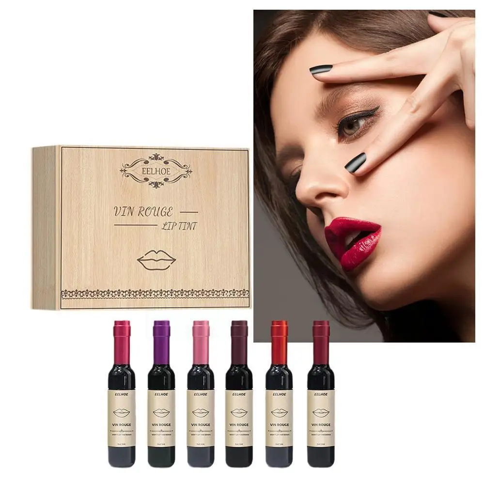 

New Arrival 1pcs Wine Lipstick Makeup Liquid Lipstick Lip Gloss Red Lips Cosmetic L0t6