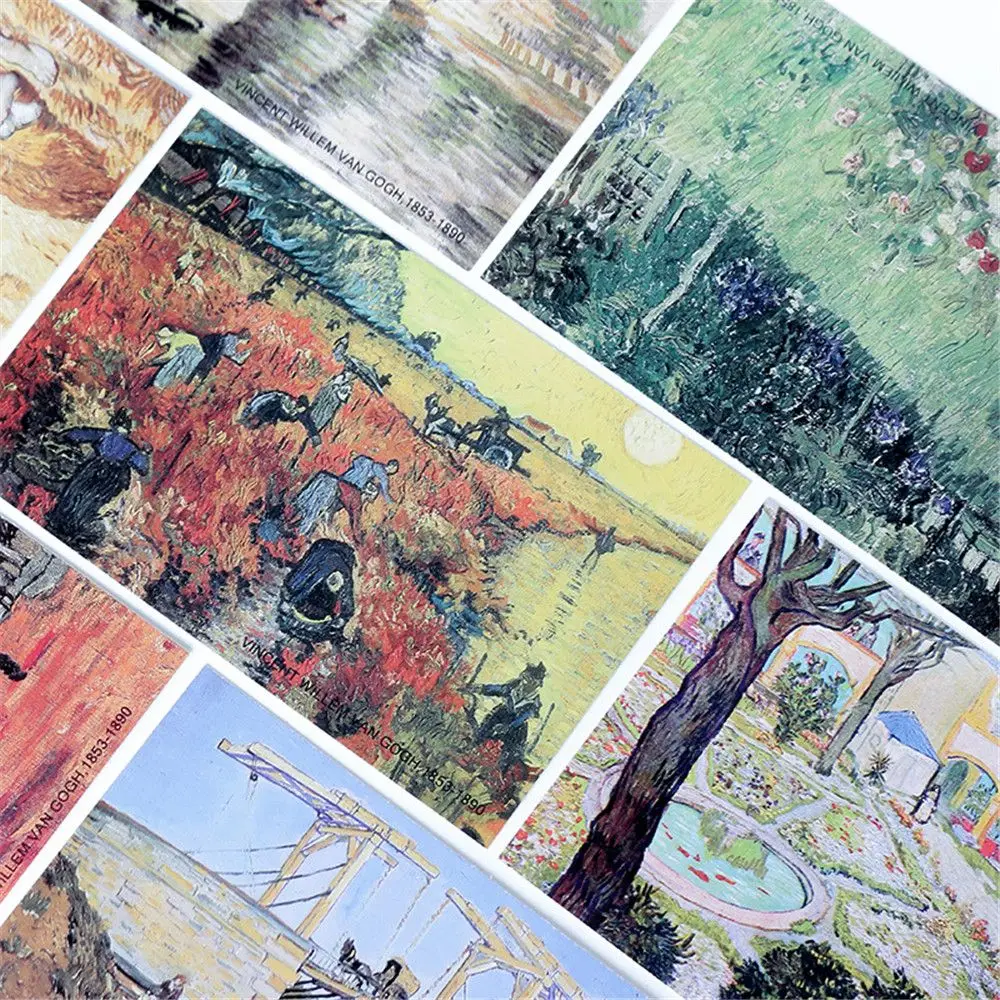 30 шт. винтажная картина маслом открытка мини День рождения Письмо Бумажный набор