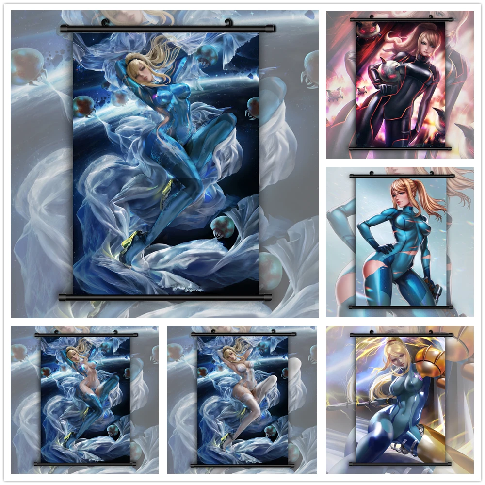 METROID Samus Aran Аниме Манга Картина на холсте настенное искусство фото украшение