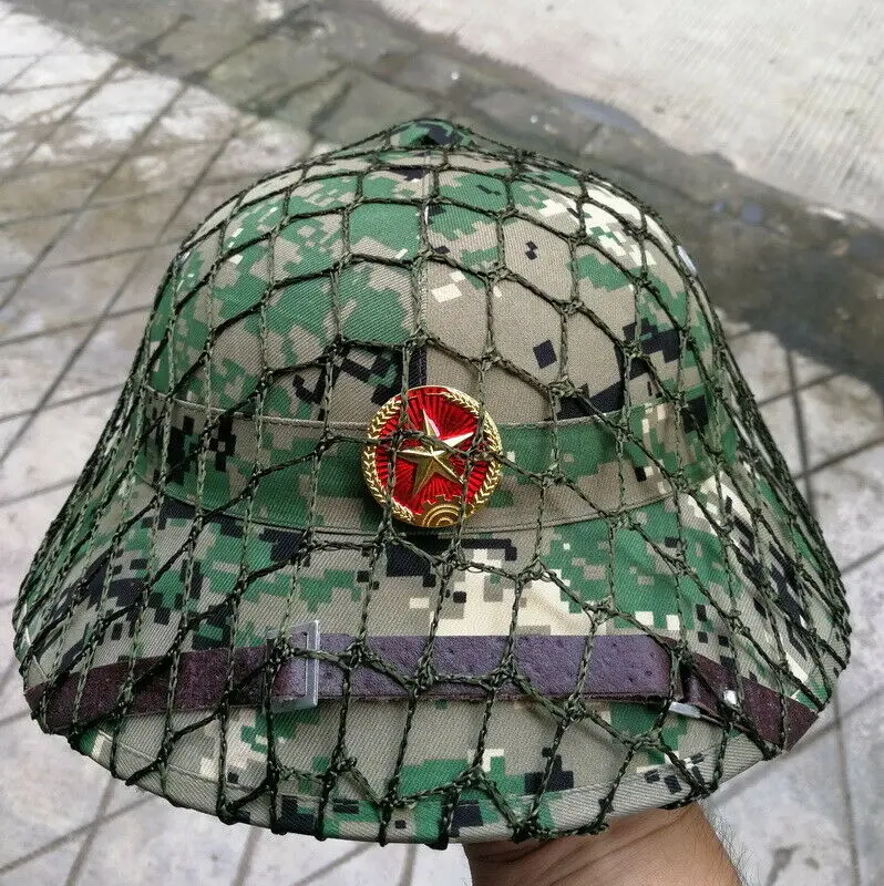 Вьетнамская военная шапка NVA VIETCONG VC PITH HELMET с сеткой Военная камуфляжная мировой