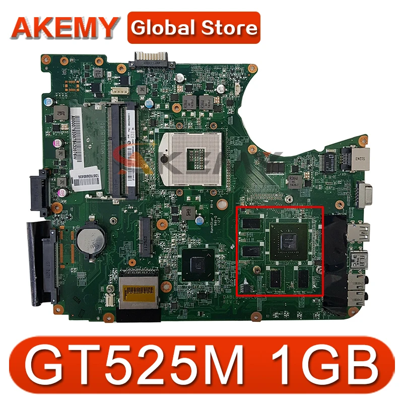 

Материнская плата AKEMY для ноутбука Toshiba Satellite L755 L750, материнская плата A000081620 DABLBDMB8E0 HM65 DDR3 GT525M, 1 ГБ, оригинал
