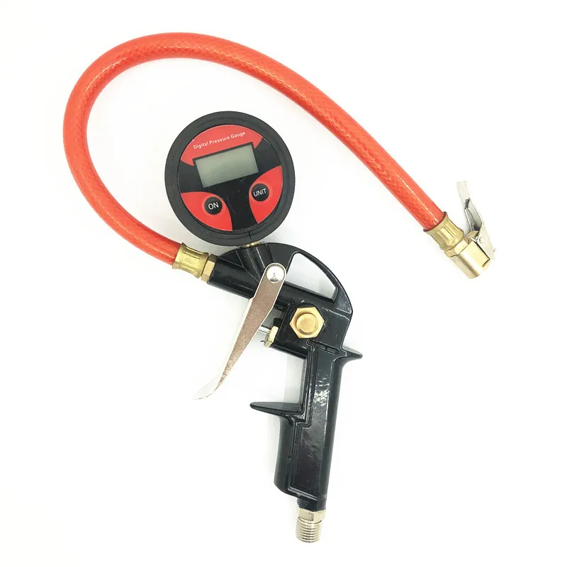 Цифровой шинный Давление манометр Надувное Пистолет для Авто Мото воздушные