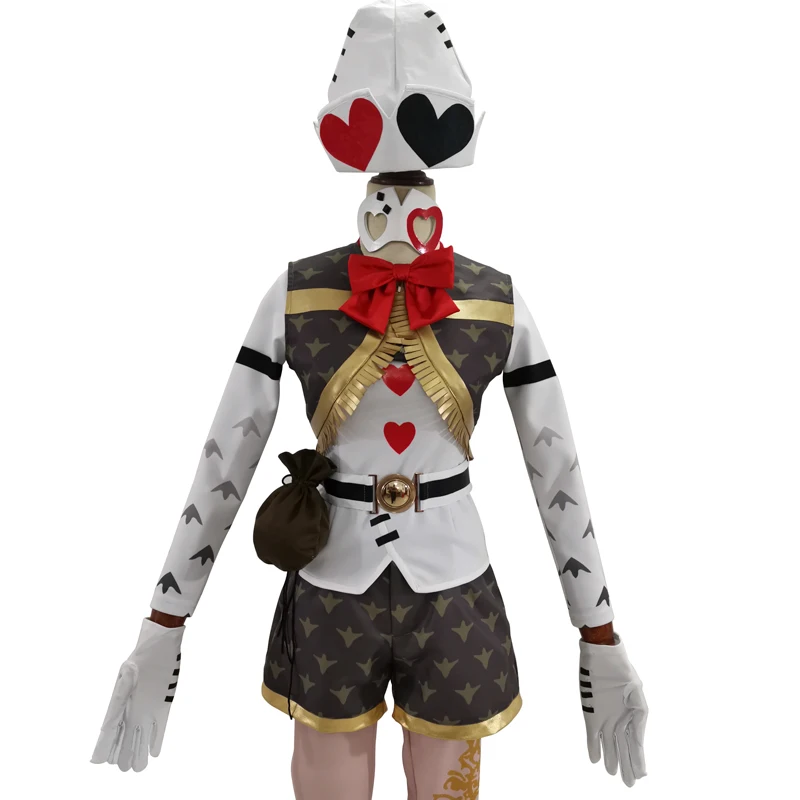 Игра идентичность V Майка Мортон Косплэй костюм живых акробата г н Воробей кожи