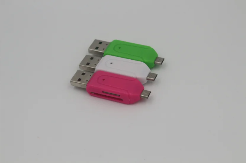 SR 2 в 1 USB OTG кард ридер Универсальный Micro TF/SD телефон удлинительные разъемы адаптер