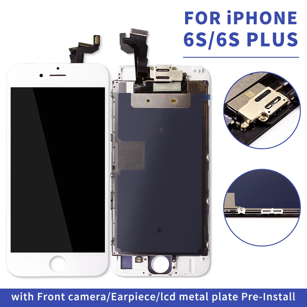 AAAA + белый/черный полный комплект lcd сенсорный экран для iPhone 6 6s Plus с 3D силой