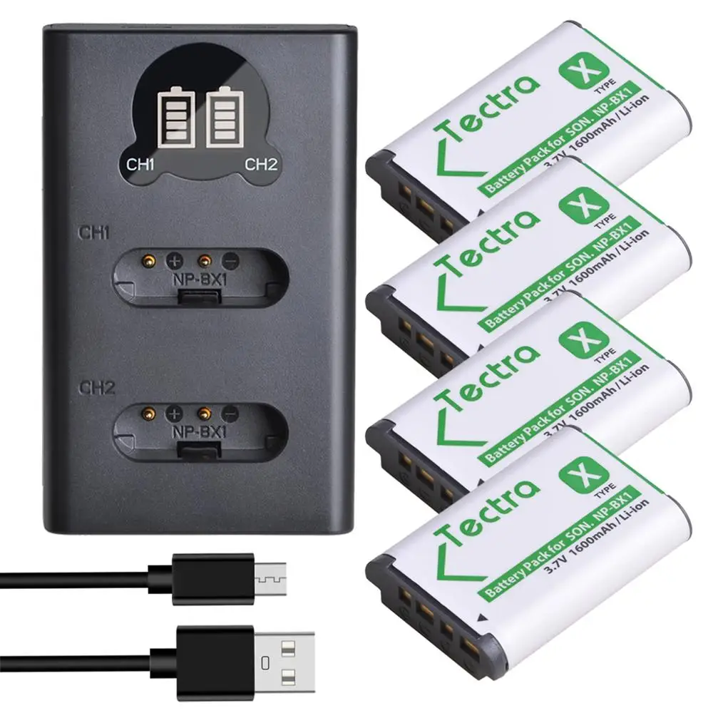 Аккумулятор NPBX1 для камеры Sony 4 шт. DSC RX1 RX100 M3 M2 RX1R WX300 HX300 HX400 HX50 HX60 GWP88 PJ240E AS15 WX350 +