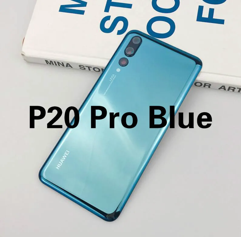 Для huawei P20 Pro крышка батареи Задняя стеклянная Задняя Дверь Корпус чехол панель+ объектив камеры для huawei P20 Lite крышка батареи Nova 3e