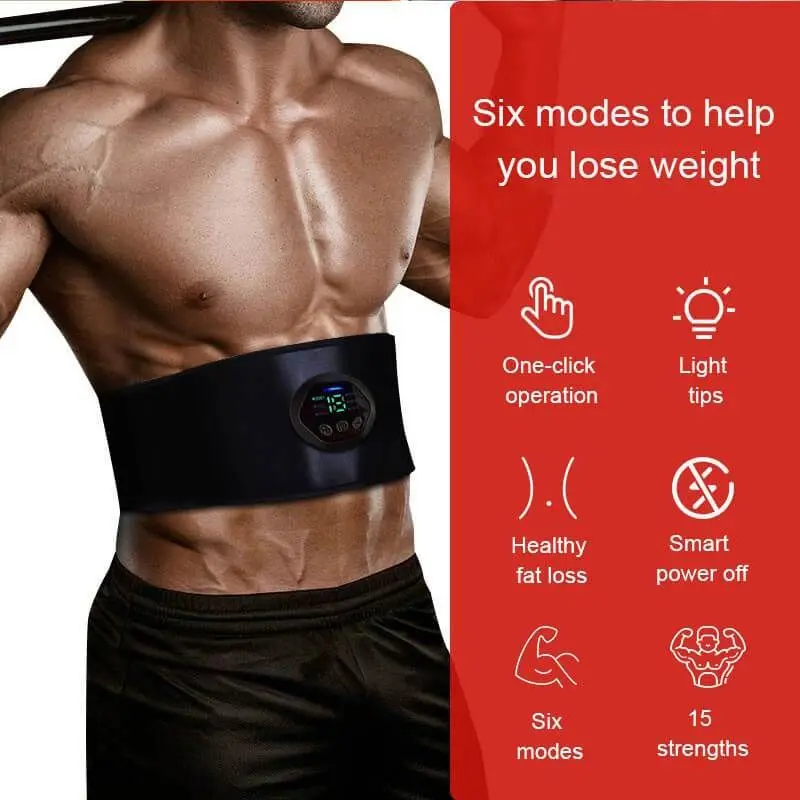 

EMS Heating Waists Vibration Belt Electric Abdominal Body Slimming Belt Belly Muscle Waist Trainer Massager Weight Loss Fat Burn