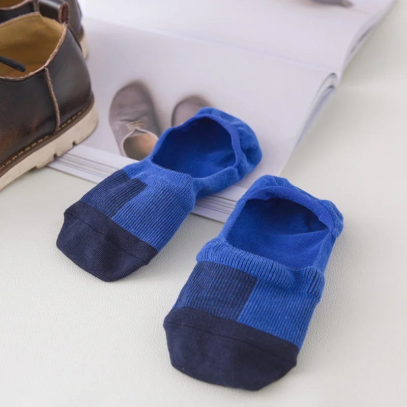 Мужские хлопковые носки с низким вырезом разноцветные короткие до щиколотки в