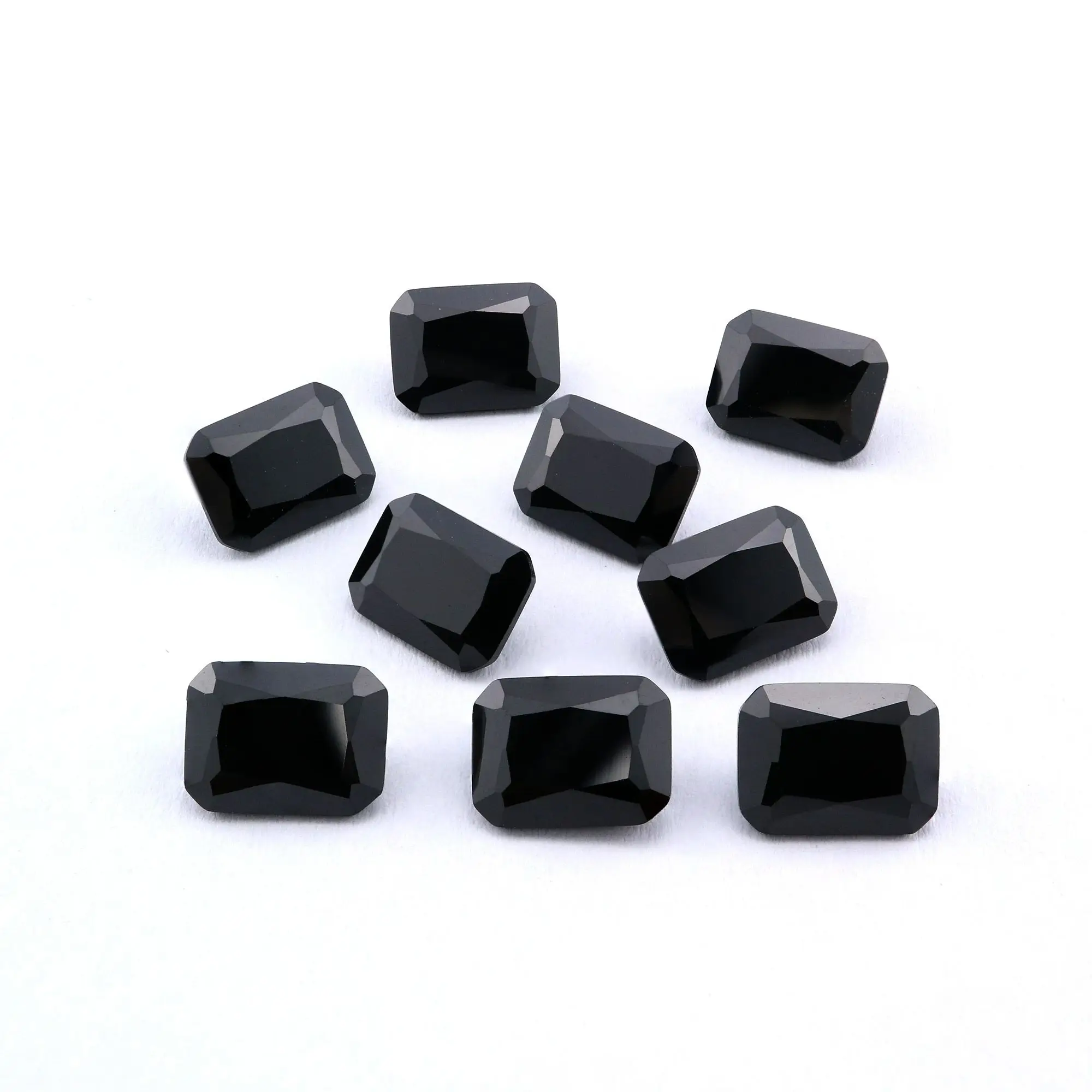 

1Pcs Rectangle Black Spinel Faceted Cut Loose Gemstone Natural Semi Precious Stone DIY Jewelry Supplies 4170007