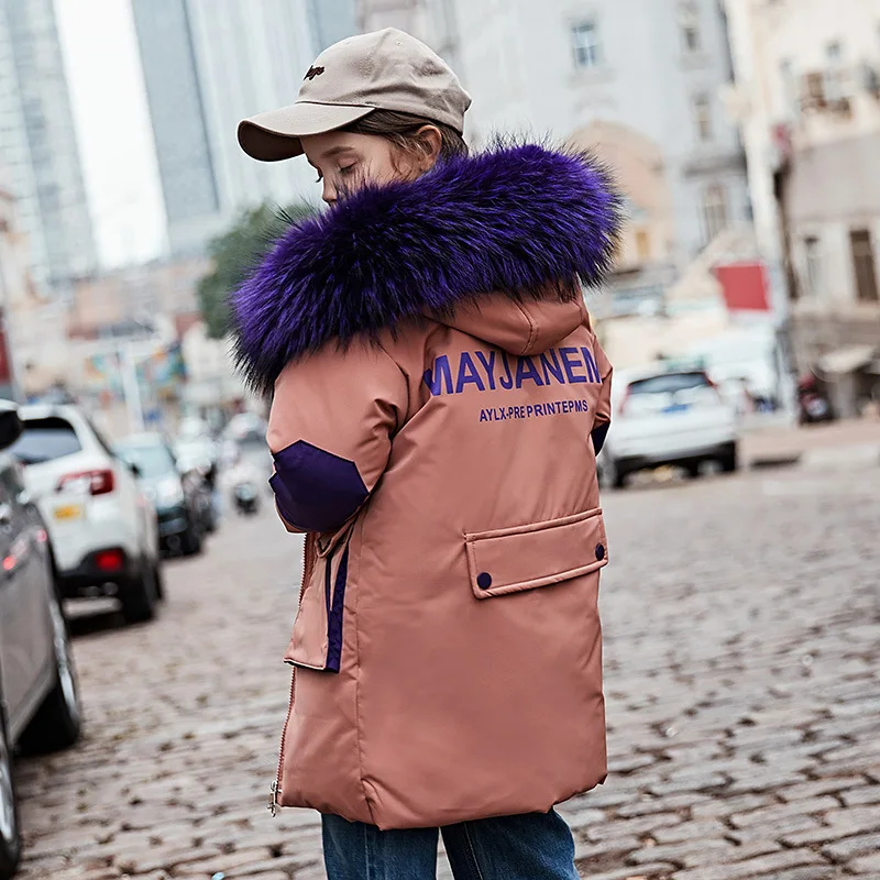 Девушки Дети Детский пуховик и переснованные ленты Корейская версия Новинка