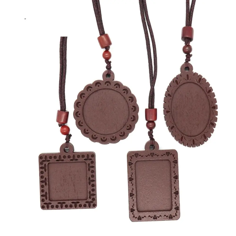 3 шт./лот круглая прямоугольная двухсторонняя основа деревянная пустая тисненая