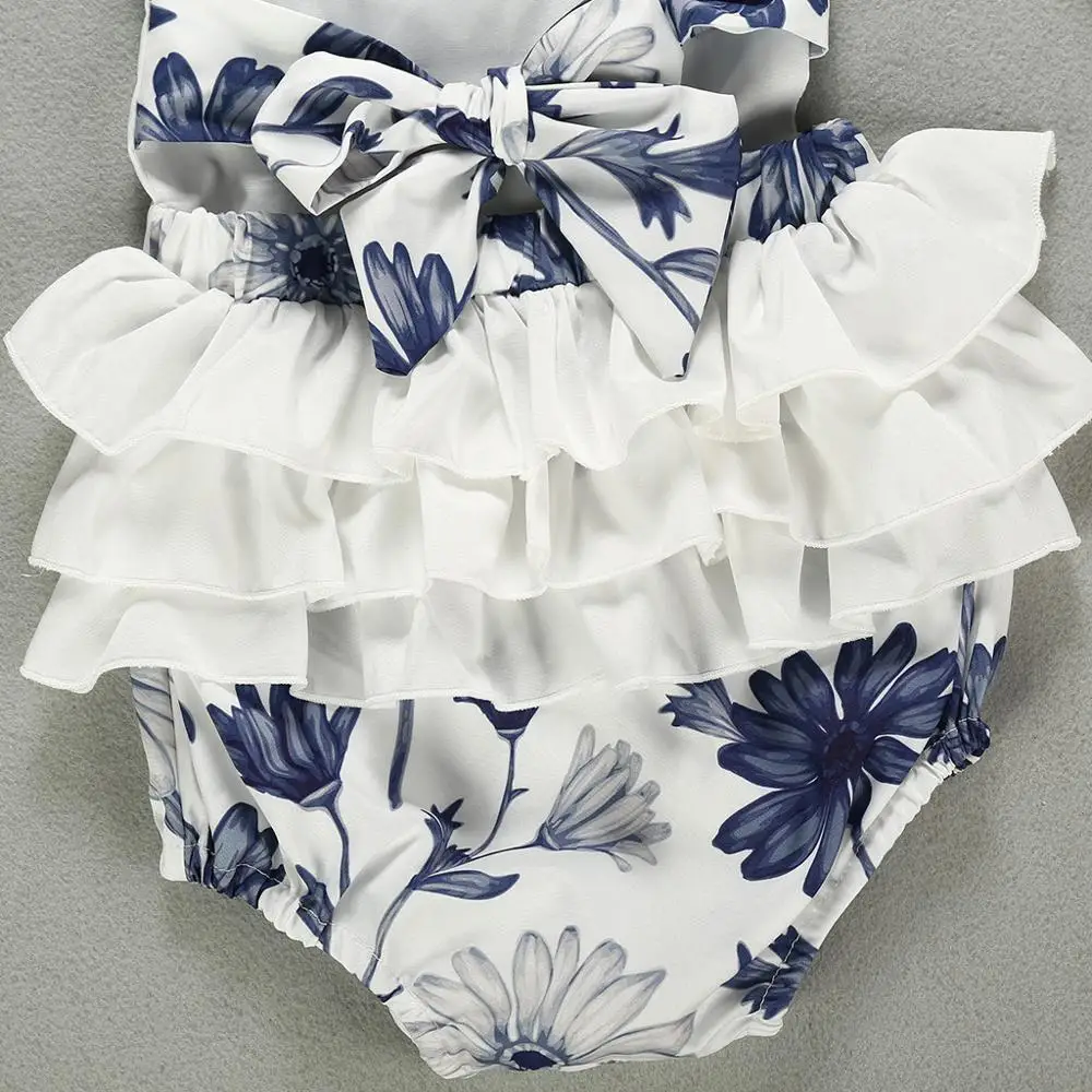 Комбинезон для новорожденных на бретельках с открытой спиной и оборками | Мать