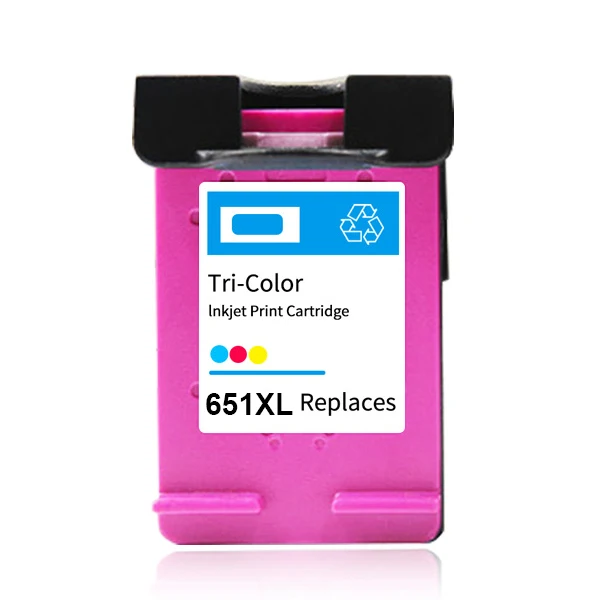 BK/TRI COLORS переработанный чернильный картридж совместимый для hp 651 XL чернила с