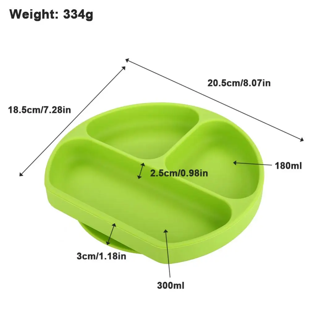 Детская миска для кормления силиконовая тарелка с присоской мощная липкая