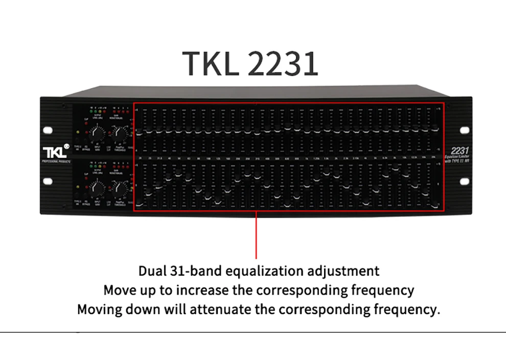 TKL 231 звуковая система аудио оборудование DJ сцена лучшее качество двухканальный 31 полосный графический аудио эквалайзер звуковая система
