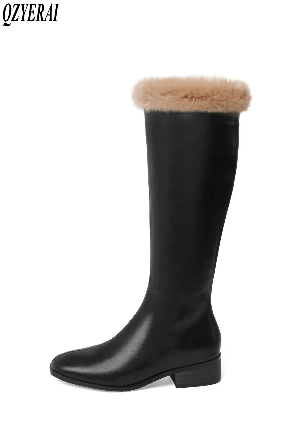 

New winter style Knee high boots Genuine leather Women boots warm Motorcycle boots snow boots cowhide Women shoes