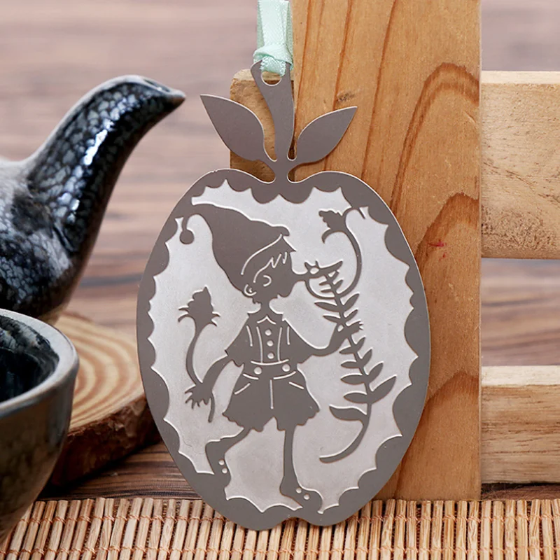 

4pc Kawaii Fairy Tale World Bookmark Cute Stainless Steel Hollow Art Book Mark Page Folder Office School Supplies Stationery