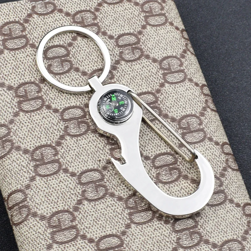 Открывалка для пивных бутылок брелок Карманный с компасом из цинкового сплава