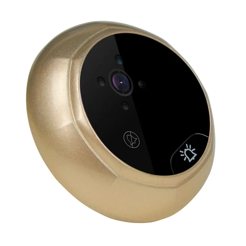 

Danmini W5 2.4inch Door Security Digital Color Sn No Disturb Peephole Viewer 2 MP Support Max 32G TF Card(Gold)