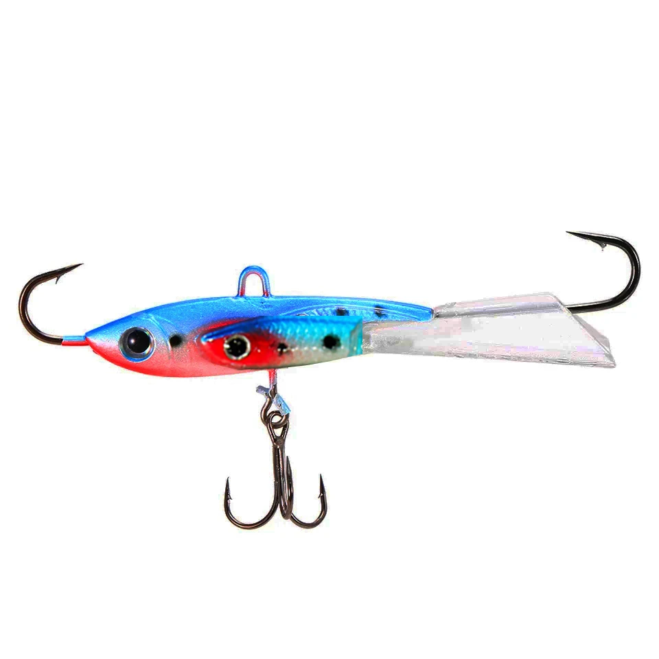 

Приманка для зимней рыбалки, 10 г, 6 см, жесткая приманка для джиггинга, балансир с трехмерными глазами для ловли щуки, льда, аксессуары с тройн...