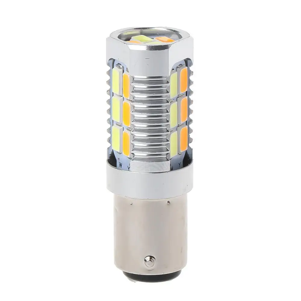 

1PC Dual Color Switchback 1157 50W 5630 Yellow White LED Turn Signal Light Bulbs