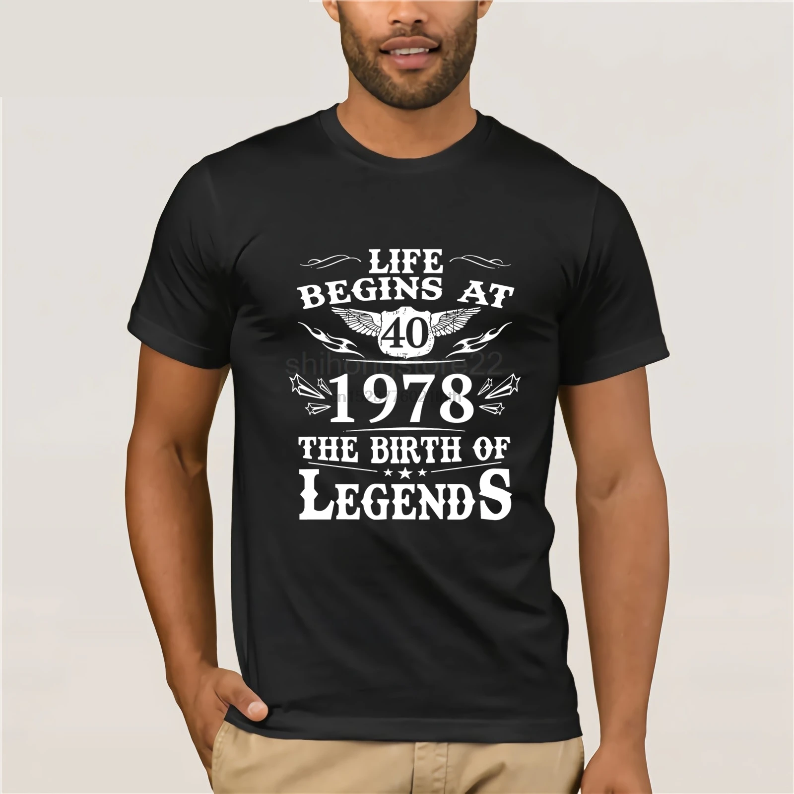 Мужская забавная футболка с надписью Birth Of Legends на 40-й день рождения новые
