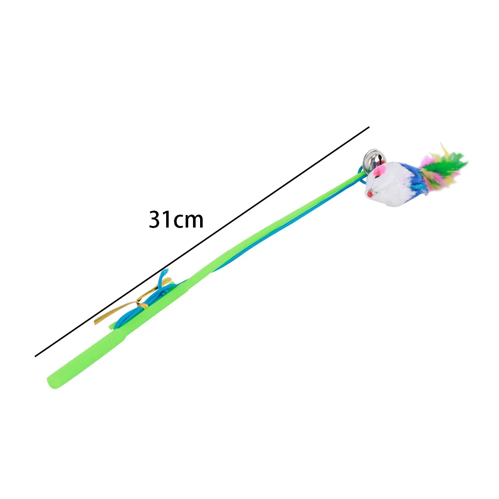 Высококачественная пластиковая мышь с перьями Веселая игра игрушка для домашних