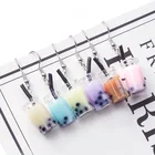 1 пара забавные жемчужные серьги с молочным чаем Тайвань Boba забавные висячие серьги с пузырьками чая для женщин девочек детей ювелирные изделия Hoilday Gifts