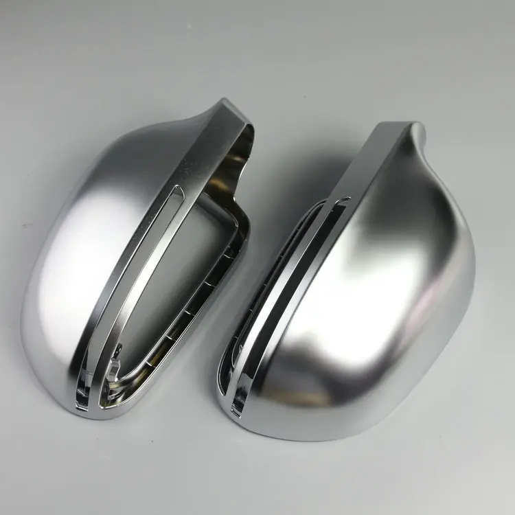1 Pair of Matte Chrome Rearview Mirror Cover Protection Cap Car Styling Car Mirror Cover For Audi B8 A3 A4 A5 A6 S4 RS4 S6 RS6