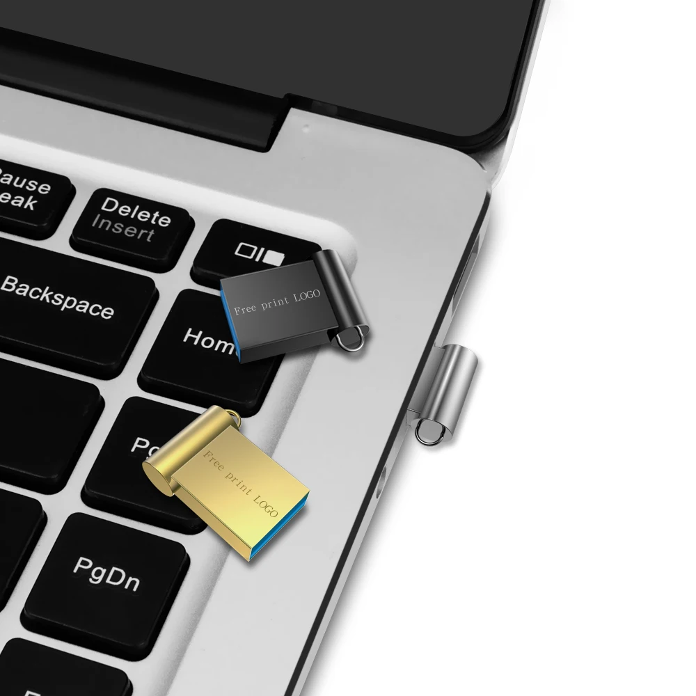 

super mini metal usb flash drive 2.0 pendrive 64GB 16GB 8GB 4GB usb stick portable 32GB flash memory Pen drive Free logo