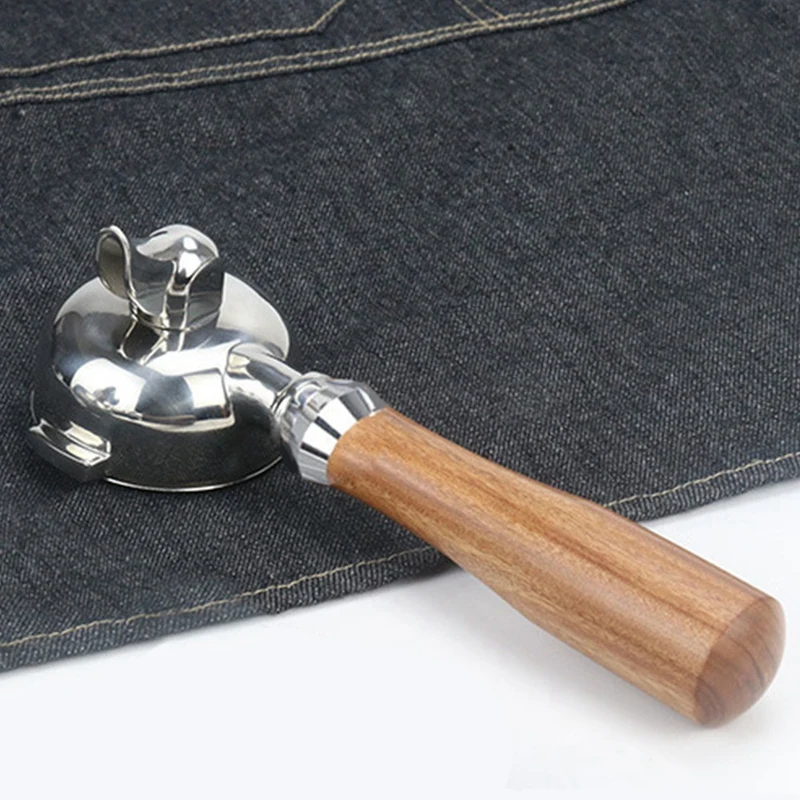 

58mm Coffee Handle for Rocket Expobar Stainless Steel Solid Wood Handle E61 Universal Single Mouth Handle