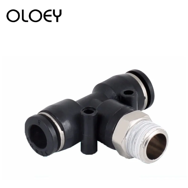 Т-образные пневматические фитинги для труб пластиковый быстроразъемный