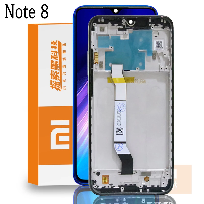 Дисплей с рамкой для Xiaomi Redmi Note 8 10 шт. ЖК дисплей сенсорным экраном 6 3 дюйма