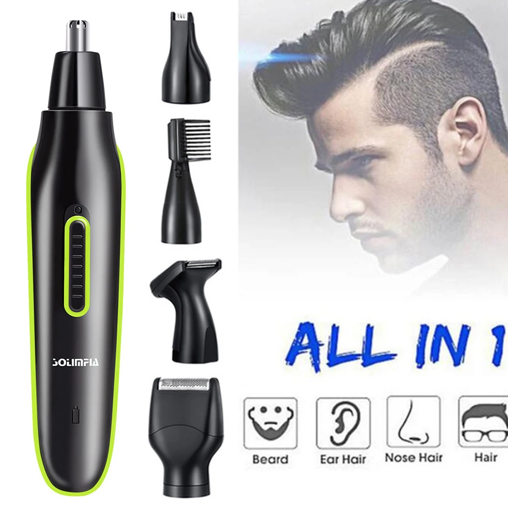 

Многофункциональный триммер для носа и бровей 5-в-1, портативный Электрический триммер для стрижки волос в носу