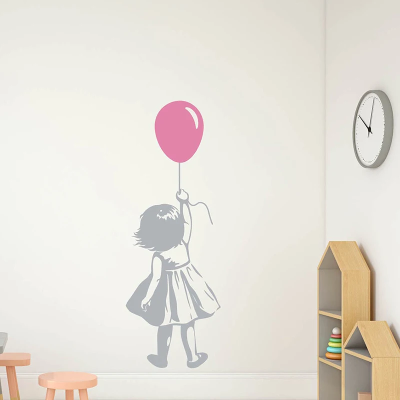 Наклейки на стену для девочек с воздушными шарами виниловые наклейки домашнего