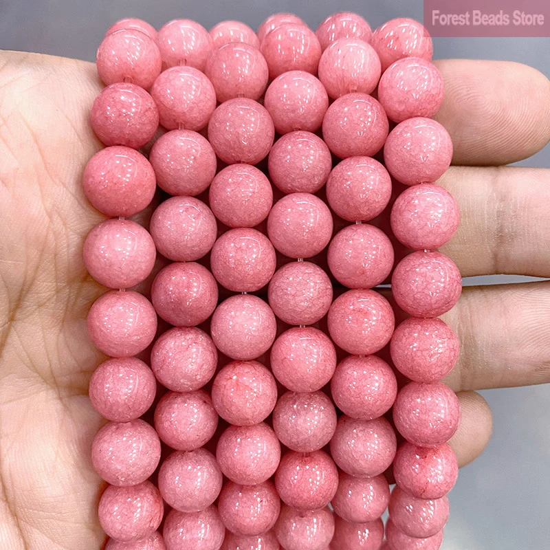 Светильник Сины из яшмы светло розовые бусины натурального камня диаметром 15