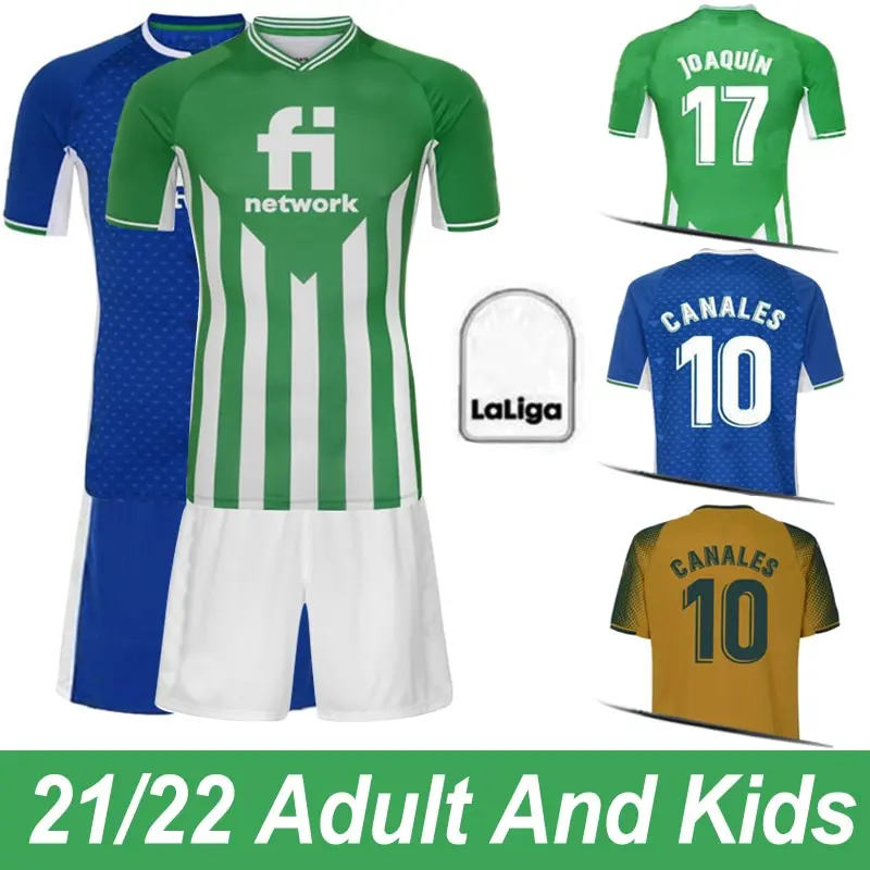 

2021 2022 betis Home and Away Soccer Jersey JOAQUIN BARTRA CANALES TELLO FEKIR Adults And Kids Football Shirt Spot Customization