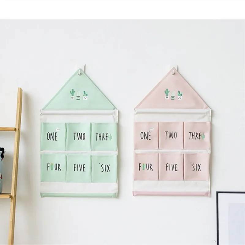 Настенная подвесная Сумка С КАКТУСОМ складной органайзер для косметики и