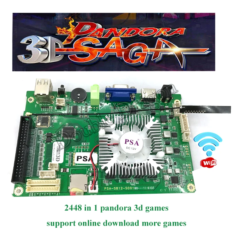 5 шт. pandora treasure box 1080hd 2448 2d 3d игры в 1 Wi Fi версия онлайн Бесплатная загрузка для