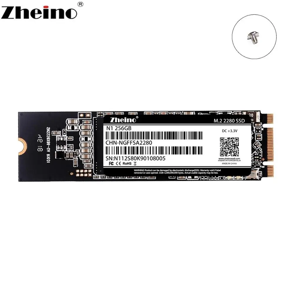 Zheino M.2 SSD 256 Гб 2280 SATA NGFF Внутренний твердотельный диск для ноутбука|Внутренние